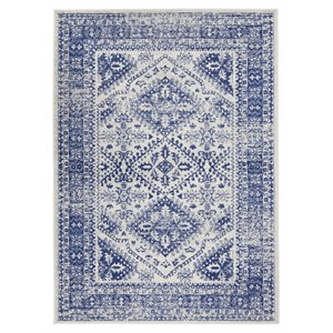 Nourison Whimsicle 72x108&quot Rectangle Fabric Geometric Motif Area Rug in Navy