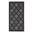 Nourison Easy Care 2' x 4' Charcoal Black Fabric Modern Area Rug (2' x 4')