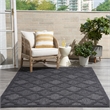 Nourison Easy Care 4' x 6' Charcoal/Black Indoor/Outdoor Rug