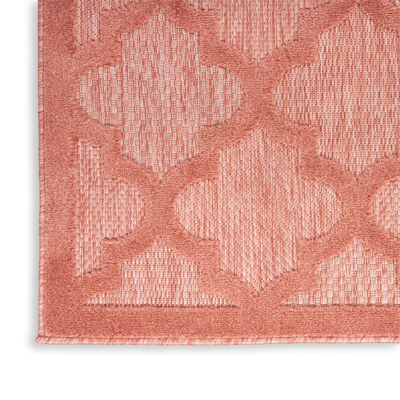 Nourison Easy Care 4' x 6' Coral/Orange Indoor/Outdoor Rug
