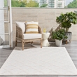 Nourison Easy Care 4' x 6' Ivory/White Indoor/Outdoor Rug