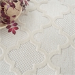 Nourison Easy Care 4' x 6' Ivory/White Indoor/Outdoor Rug