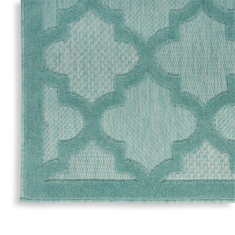 Nourison Easy Care 5' x 7' Aqua/Teal Indoor/Outdoor Rug