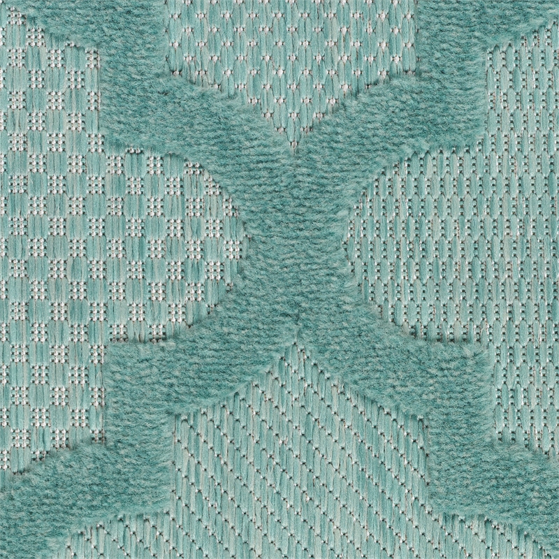 Nourison Easy Care 5' x 7' Aqua/Teal Indoor/Outdoor Rug