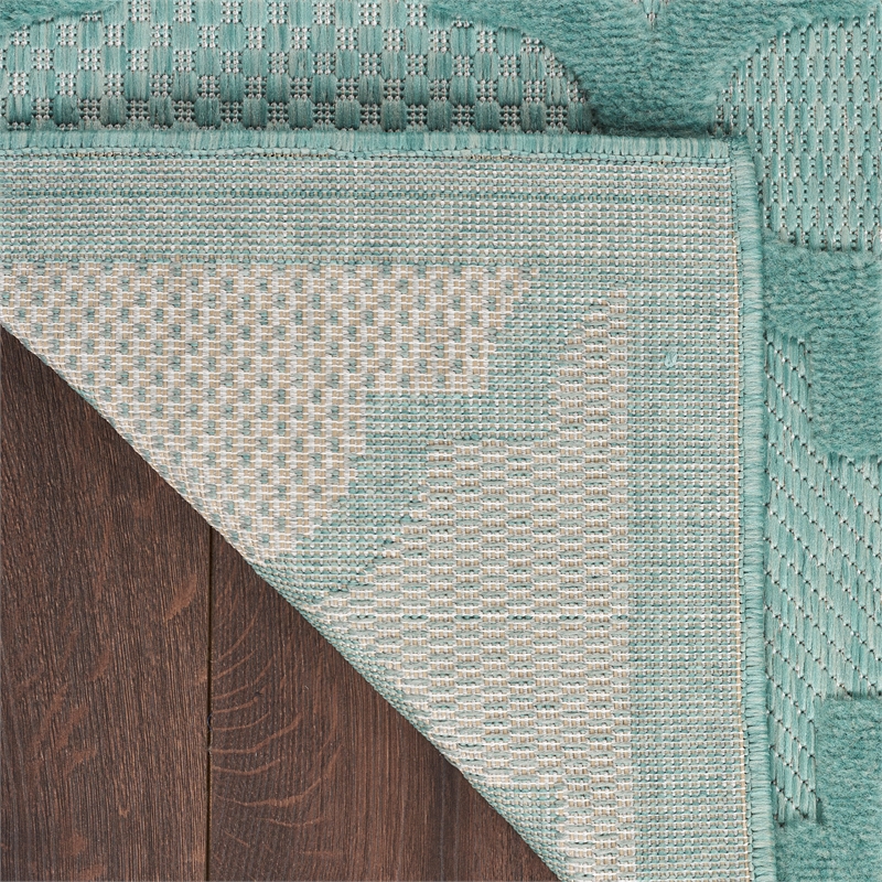 Nourison Easy Care 5' x 7' Aqua/Teal Indoor/Outdoor Rug
