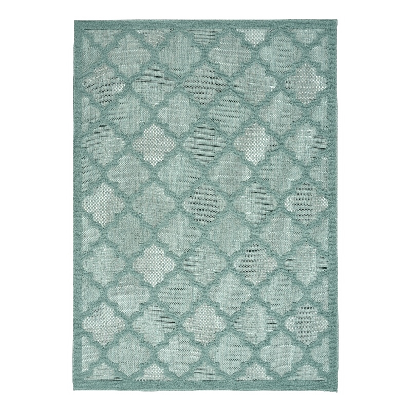 Nourison Easy Care 5' x 7' Aqua/Teal Indoor/Outdoor Rug