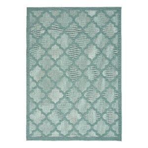 Nourison Easy Care 5' x 7' Aqua/Teal Indoor/Outdoor Rug