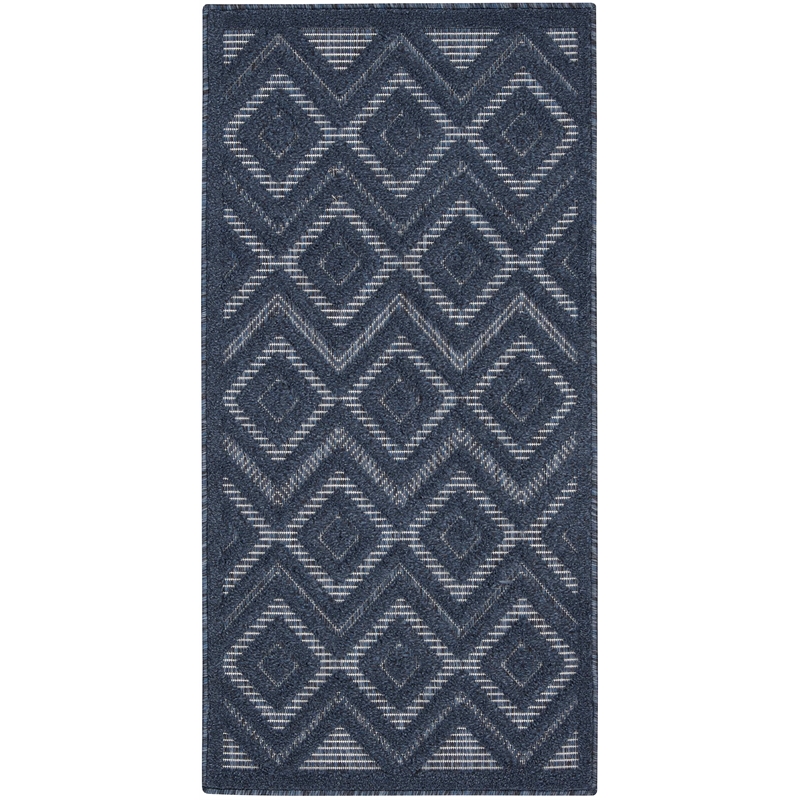 Nourison Versatile 2' x 4' Indoor/Outdoor Rug in Navy Blue