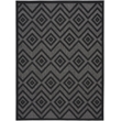 Nourison Versatile 4' x 6' Indoor/Outdoor Rug in Charcoal/Black