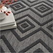 Nourison Versatile 4' x 6' Indoor/Outdoor Rug in Charcoal/Black