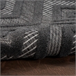 Nourison Versatile 4' x 6' Indoor/Outdoor Rug in Charcoal/Black