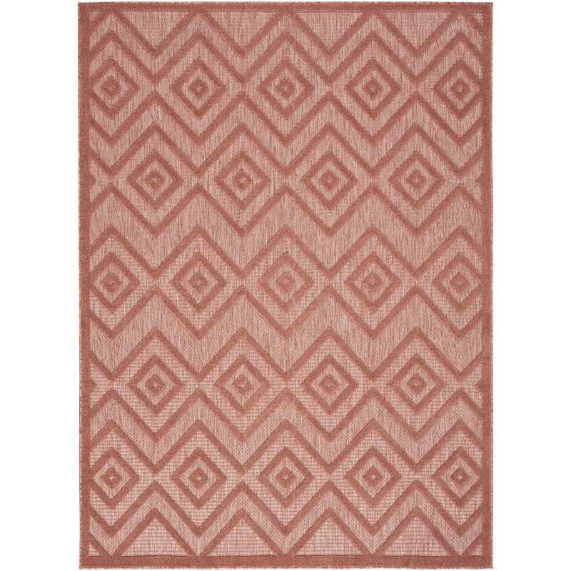 Nourison Versatile 4' x 6' Indoor/Outdoor Rug in Coral/Orange