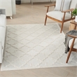 Nourison Easy Care 5' x 7' Ivory White Fabric Modern Area Rug (5' x 7')