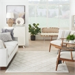 Nourison Easy Care 5' x 7' Ivory White Fabric Modern Area Rug (5' x 7')