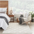 Nourison Easy Care 5' x 7' Ivory White Fabric Modern Area Rug (5' x 7')