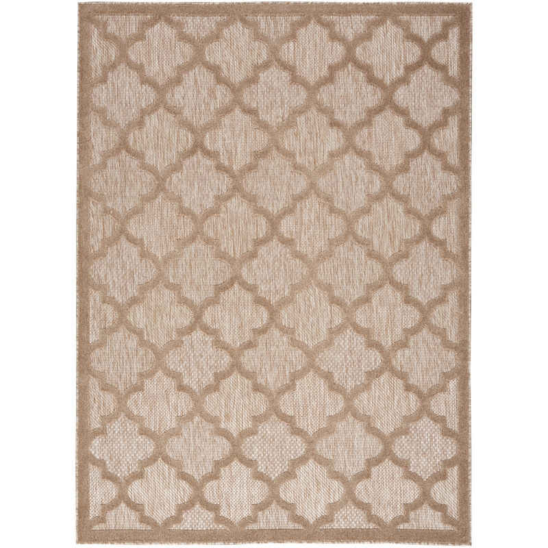 Nourison Easy Care 5' x 7' Fabric Natural Beige Modern Indoor/Outdoor Rug