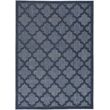 Nourison Easy Care 5' x 7' Fabric Navy Blue Modern Indoor/Outdoor Rug