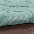 Nourison Easy Care 6' x 9' Fabric Aqua Teal Modern Indoor/Outdoor Rug