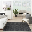 Nourison Easy Care 6' x 9' Fabric Charcoal Black Modern Indoor/Outdoor Rug