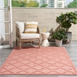 Nourison Easy Care 6' x 9' Coral Orange Fabric Modern Area Rug (6' x 9')