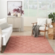 Nourison Easy Care 6' x 9' Coral Orange Fabric Modern Area Rug (6' x 9')