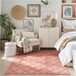 Nourison Easy Care 6' x 9' Coral Orange Fabric Modern Area Rug (6' x 9')