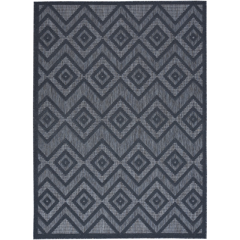Nourison Versatile 4' x 6' Indoor/Outdoor Rug in Navy Blue