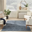 Nourison Versatile 4' x 6' Indoor/Outdoor Rug in Navy Blue