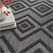 Nourison Versatile 5' x 7' Indoor/Outdoor Rug in Charcoal/Black