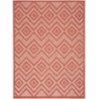 Nourison Versatile 5' x 7' Indoor/Outdoor Rug in Coral/Orange