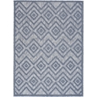 Nourison Versatile 5' x 7' Indoor/Outdoor Rug in Denim Blue