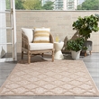 Nourison Easy Care 6' x 9' Fabric Natural Beige Modern Indoor/Outdoor Rug