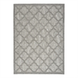 Nourison Easy Care 6' x 9' Fabric Silver Gray Modern Indoor/Outdoor Rug