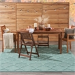 Nourison Easy Care 7' x 10' Aqua Teal Fabric Modern Area Rug (7' x 10')