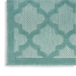 Nourison Easy Care 7' x 10' Aqua Teal Fabric Modern Area Rug (7' x 10')