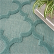 Nourison Easy Care 7' x 10' Aqua Teal Fabric Modern Area Rug (7' x 10')