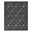 Nourison Easy Care 7' x 10' Fabric Charcoal Black Modern Rug