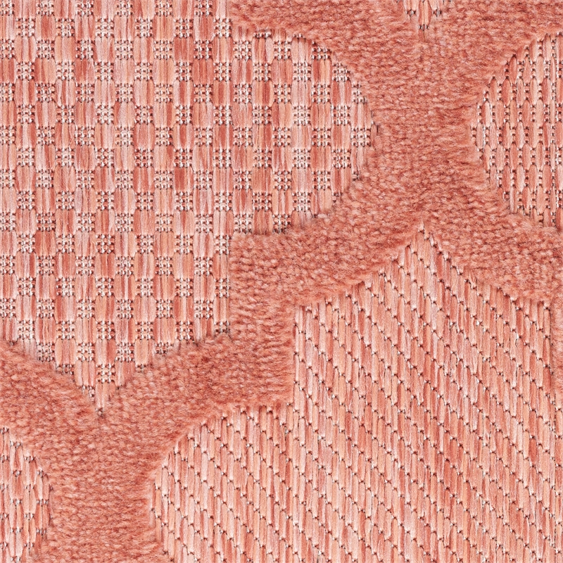 Nourison Easy Care 7' x 10' Fabric Coral Orange Modern Indoor/Outdoor Rug