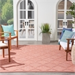Nourison Easy Care 7' x 10' Fabric Coral Orange Modern Indoor/Outdoor Rug