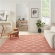 Nourison Easy Care 7' x 10' Fabric Coral Orange Modern Indoor/Outdoor Rug