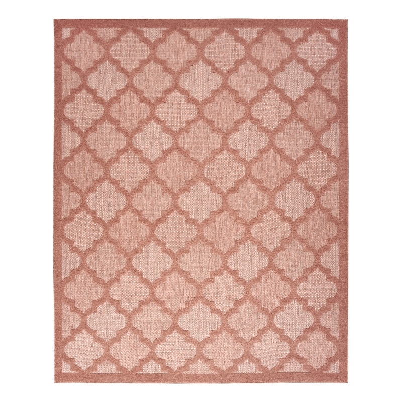 Nourison Easy Care 7' x 10' Fabric Coral Orange Modern Indoor/Outdoor Rug