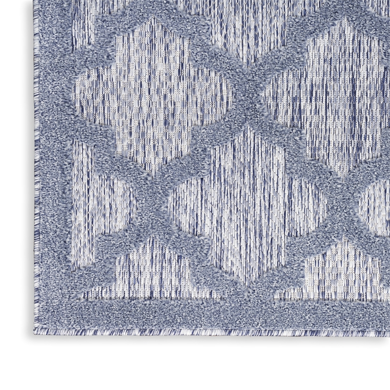 Nourison Easy Care 7' x 10' Denim Blue Indoor/Outdoor Rug