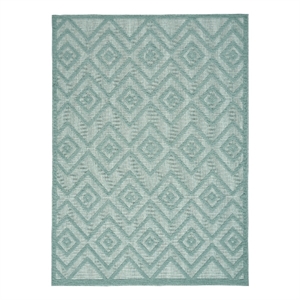 Nourison Versatile 6' x 9' Indoor/Outdoor Rug in Aqua/Teal