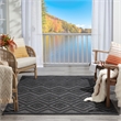 Nourison Versatile 6' x 9' Indoor/Outdoor Rug in Charcoal/Black