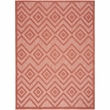 Nourison Versatile 6' x 9' Fabric Indoor/Outdoor Rug in Coral/Orange