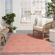 Nourison Versatile 6' x 9' Fabric Indoor/Outdoor Rug in Coral/Orange