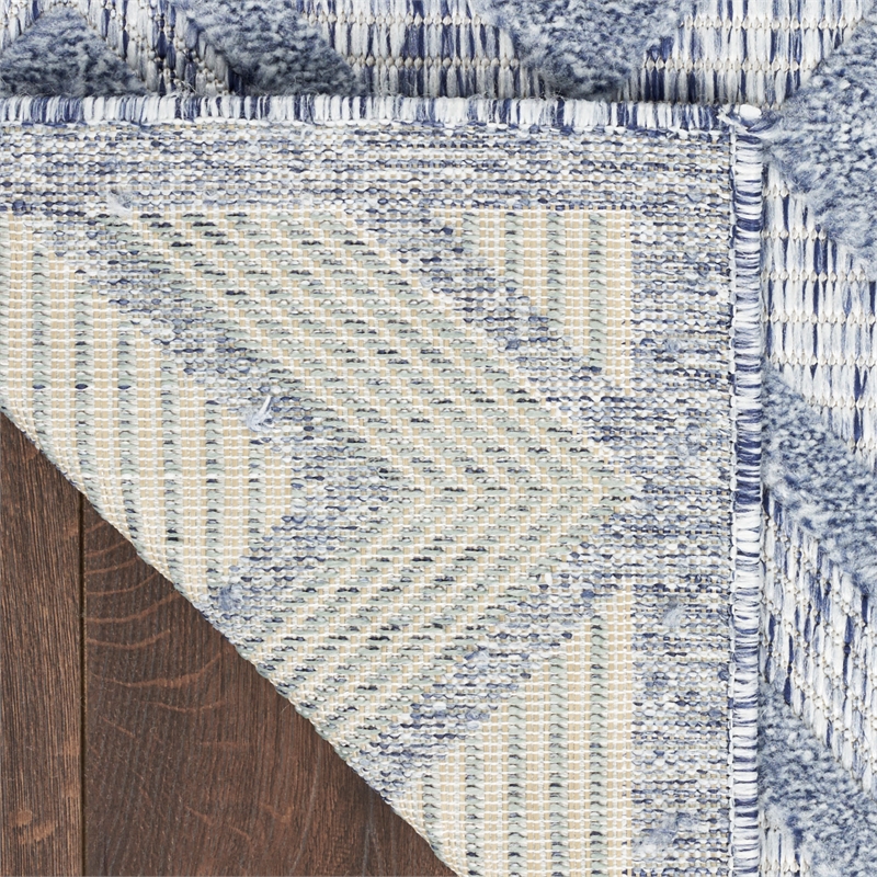 Nourison Versatile 6' x 9' Indoor/Outdoor Rug in Denim Blue