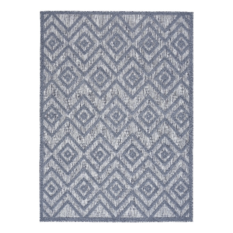 Nourison Versatile 6' x 9' Indoor/Outdoor Rug in Denim Blue