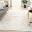 Nourison Easy Care 7' x 10' Ivory White Fabric Modern Area Rug (7' x 10')