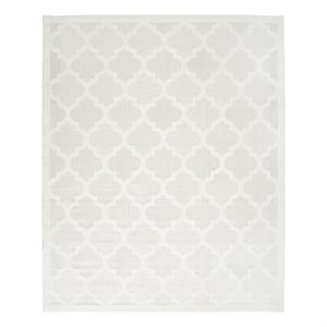 Nourison Easy Care 7' x 10' Ivory White Fabric Modern Area Rug (7' x 10')